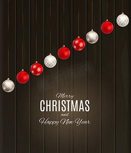 新年快乐海报摄影照片_圣诞快乐和新年快乐海报。