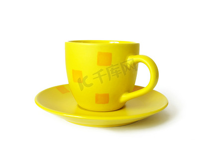 黄色陶瓷杯