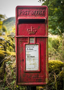 文化墙乡村摄影照片_复古乡村英国邮政信箱