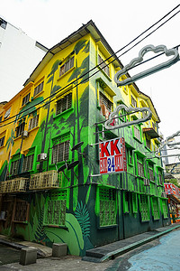 马来吉隆坡市阿罗街著名的街头艺术