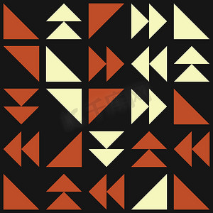 几何流行摄影照片_抽象几何图案生成计算艺术插图