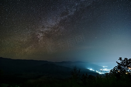 银河，夜空 Mon Muen Mak，清迈，泰国