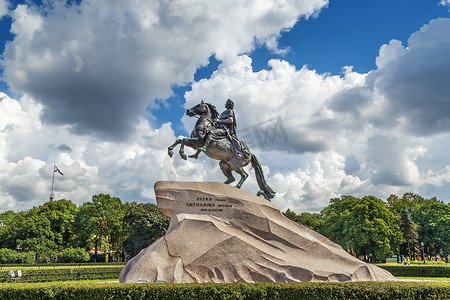 彼得大帝骑马雕像，俄罗斯圣彼得堡