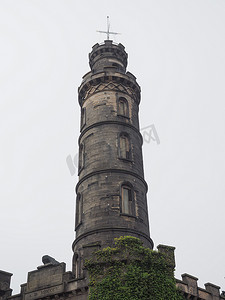 爱丁堡卡尔顿山上的纳尔逊纪念碑