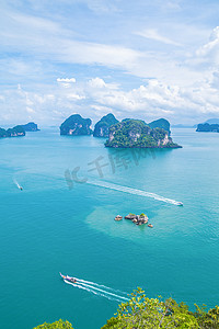 360度摄影照片_Koh Hong 岛观点指向美丽的风景视图 360 度，泰国。