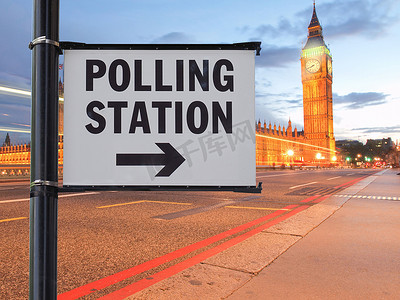 伦敦投票站标志