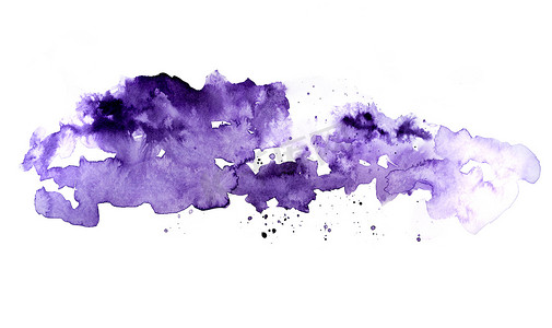紫罗兰水彩墨点图片