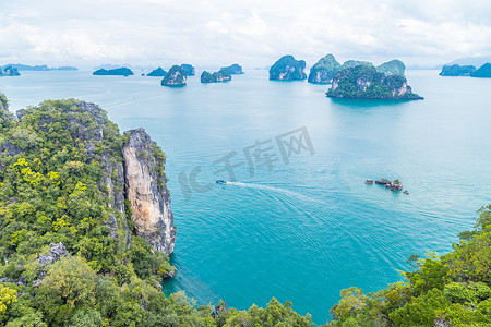 Koh Hong 岛观点指向美丽的风景视图 360 度。