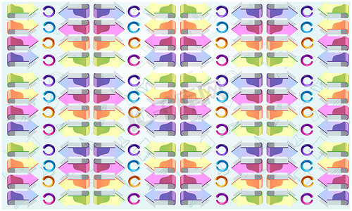 矢量箭头图案摄影照片_抽象背景下箭头和圆圈的数字纺织品设计