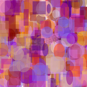 抽象棕色橙色紫色圆圈和椭圆正方形和矩形插图背景