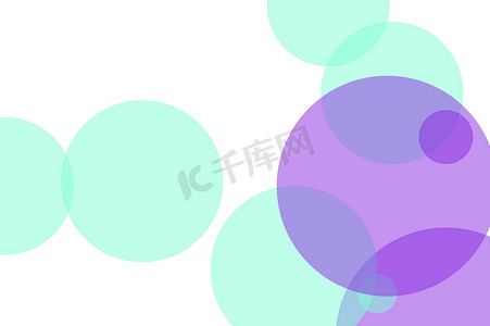 抽象紫绿色圆圈插图背景