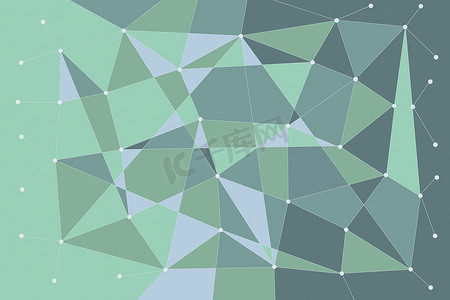 绿色色调的抽象随机几何图案
