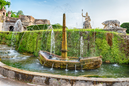 罗梅塔喷泉，蒂沃利，埃斯特别墅，意大利