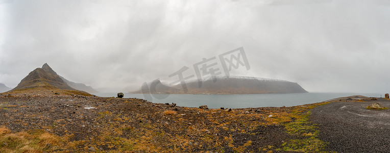 scenic摄影照片_Troed Scenic Lookout 冰岛西峡湾全景沿 Djupvegur 观向 Sudavik