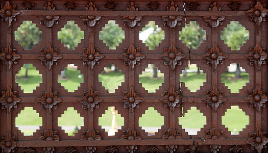 泰国房屋装饰风格木墙上的抽象气孔