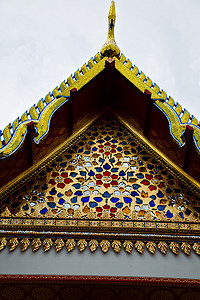 泰国曼谷在寺庙抽象十字花