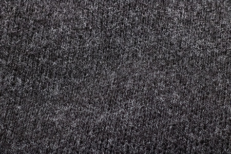 灰色针织毛织物特写、背景或纹理