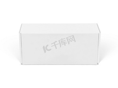 包装盒样机摄影照片_用于品牌模型的独立白色包装盒