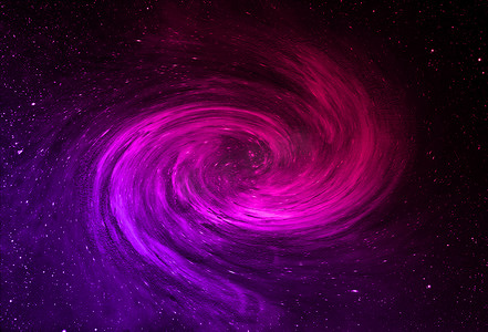 漩涡图片摄影照片_深空中的抽象星系漩涡。