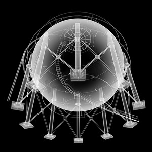 圆形油罐或煤气罐。 