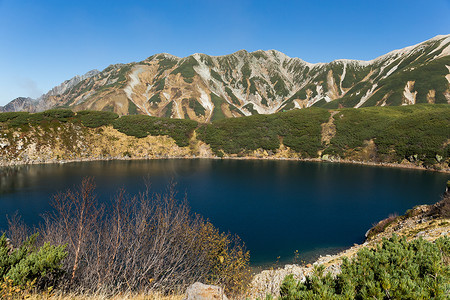 立山阿尔卑斯山脉路线和御库里池