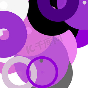 紫色圆圈摄影照片_抽象灰色紫色圆圈图背景