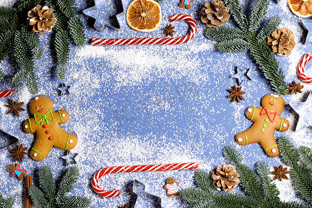 莫尔条纹摄影照片_圣诞食物背景