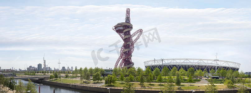 伦敦奥林匹克体育场的全景