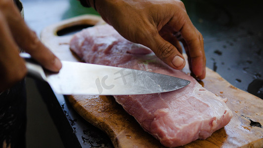 刀手切肉