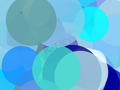 抽象的蓝色圆圈图背景