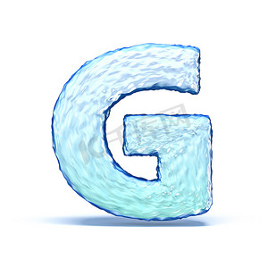 冰晶字体字母 G 3d