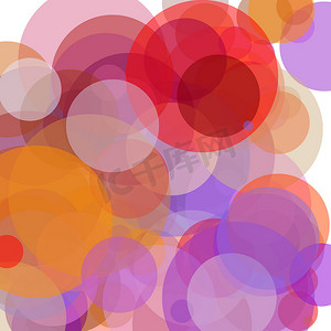 抽象的红色橙色棕色紫色圆圈插图背景