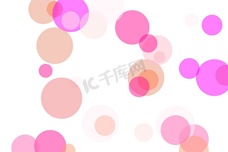 抽象的粉红色圆圈插图背景