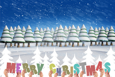 白雪皑皑的木制背景设计圣诞贺词