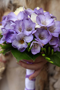 雪梨百合摄影照片_婚礼花束