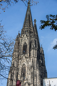 科隆大教堂摄影照片_作为纪念碑的科隆大教堂
