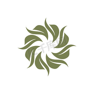 Spa 标志模板插图设计的观赏花卉。
