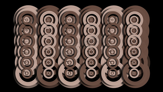 3d 插图-抽象催眠圆圈背景-迷幻视错觉