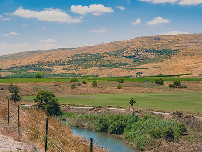 约旦河谷以色列北部乡村地区景观