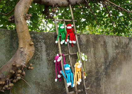 猴年素材摄影照片_针织猴子，象征2016年，猴年