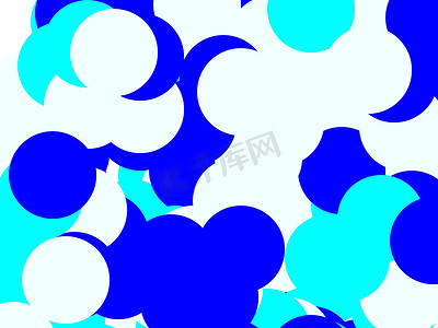 抽象的蓝色圆圈图背景