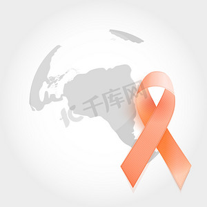 橙色丝带是白血病的象征。