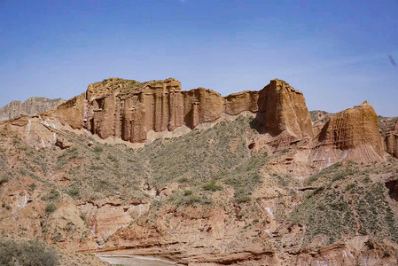 托木尔摄影照片_新疆温宿大峡谷南疆旅行托木尔
