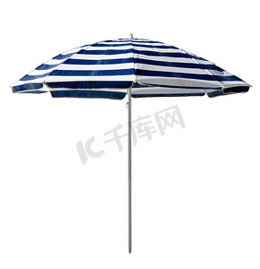 沙滩伞-蓝白条纹