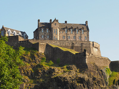 欧盟weee摄影照片_在苏格兰的爱丁堡城堡