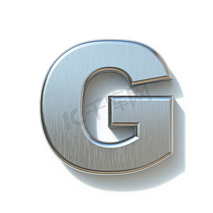 拉丝金属字体 Letter G 3D