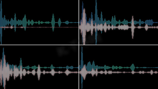 波形动画摄影照片_波形音频频谱中计算机生成的均衡器条