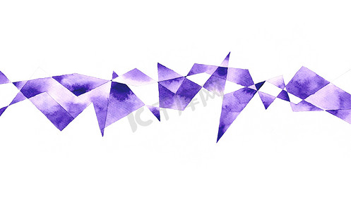 白色背景上的紫色多边形抽象框架。