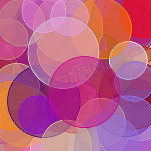 紫色圆圈摄影照片_抽象的红色橙色棕色紫色圆圈插图背景