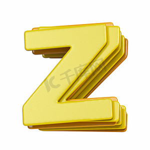 黄色字体字母 Z 3D